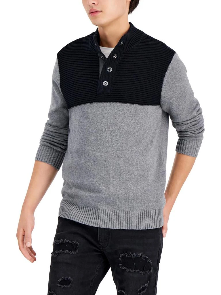 商品INC International|Mens Mock Neck Colorblock Pullover Sweater,价格¥199,第1张图片