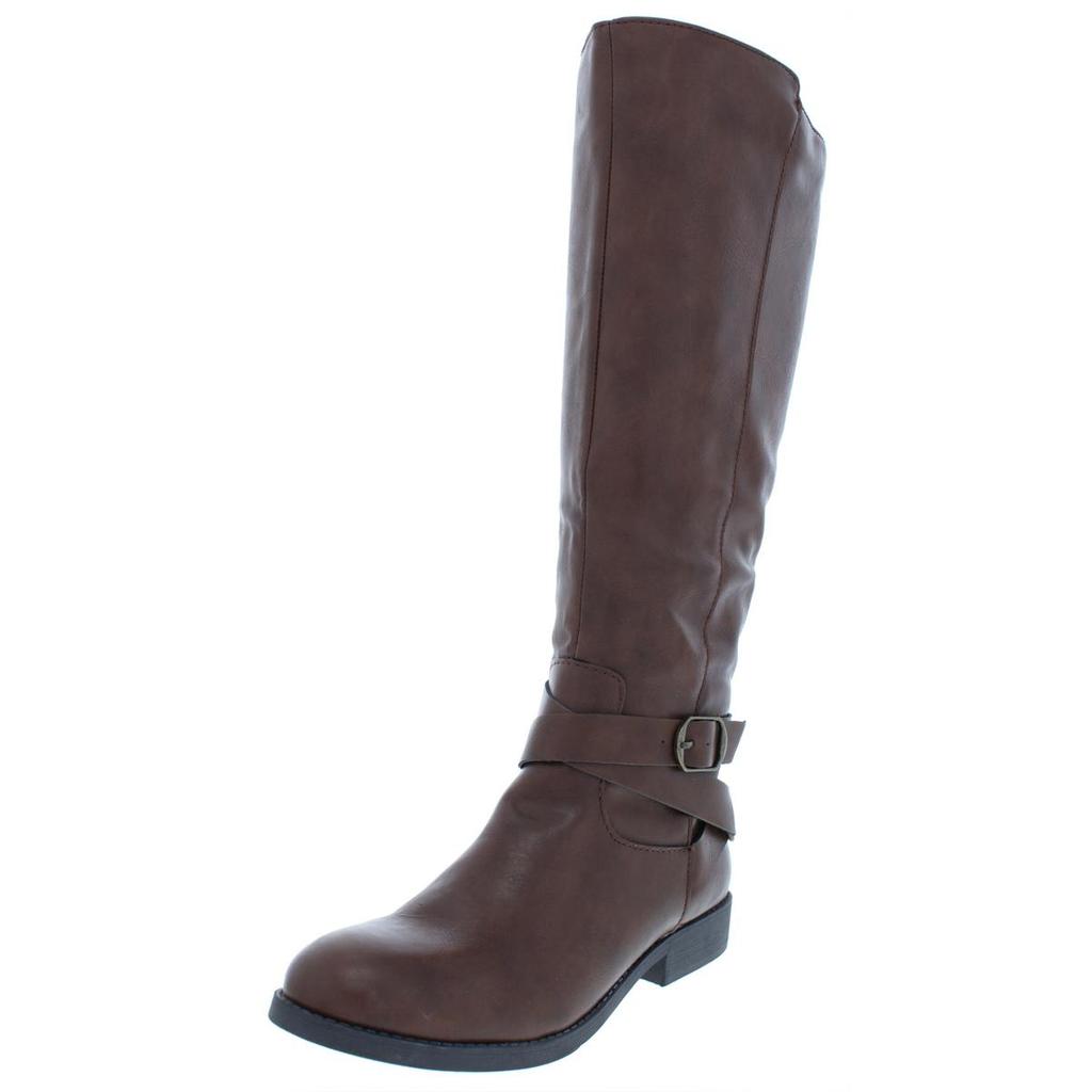 Style & Co. Womens Madixe Faux Leather Knee High Riding Boots商品第1张图片规格展示
