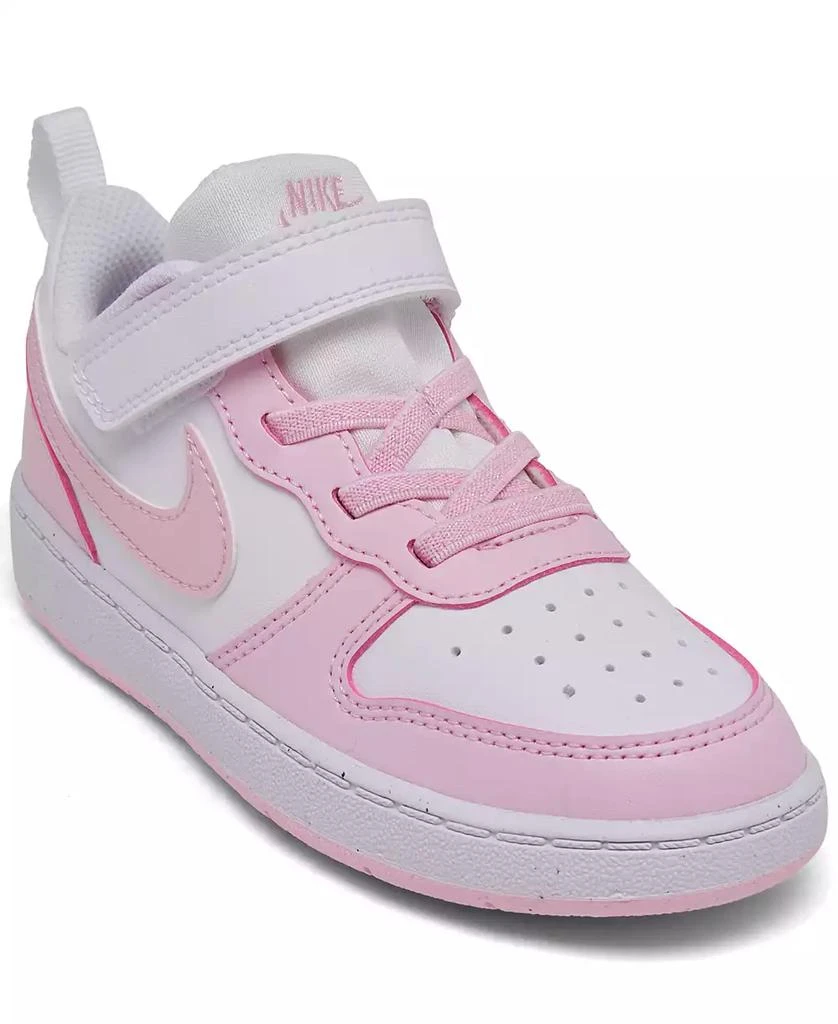 商品NIKE|Toddler Girls Court Borough Low Recraft Adjustable Strap Casual Sneakers from Finish Line,价格¥397,第1张图片