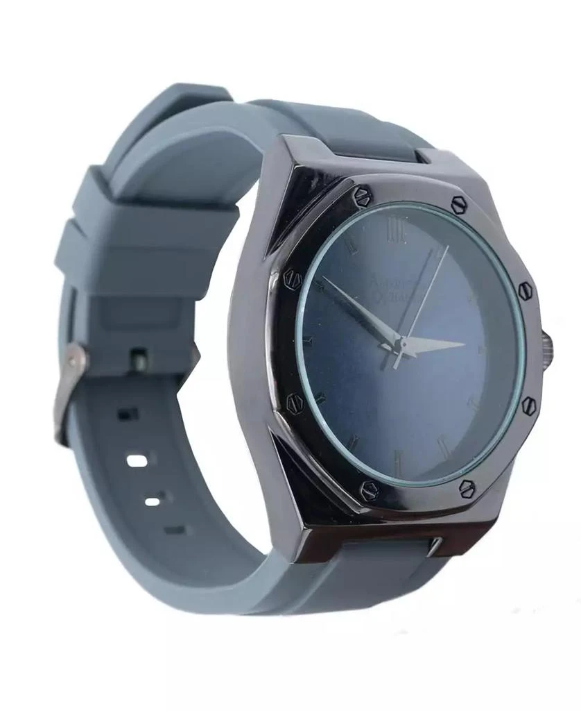 商品American Exchange|Men's Grey Silicone Strap Watch 42mm Gift Set,价格¥215,第2张图片详细描述