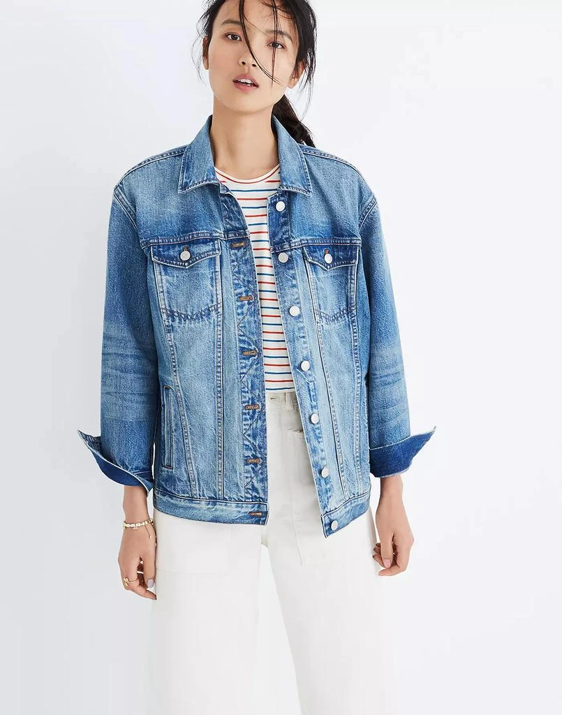 商品Madewell|The Oversized Jean Jacket in Capstone Wash,价格¥594,第1张图片