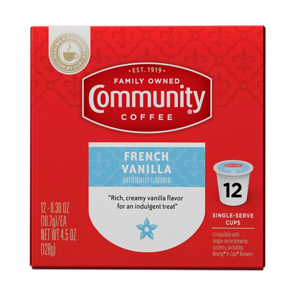 French Vanilla Medium Roast Single Serve Pods, Keurig K-Cup Brewer Compatible, 72 Ct 商品