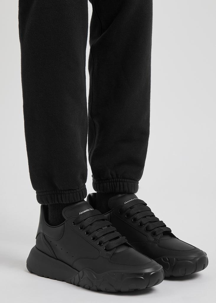 商品Alexander McQueen|Court black leather sneakers,价格¥3296,第7张图片详细描述