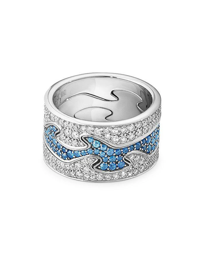 18K White Gold Fusion Blue Sapphire Cloud Centre Ring 商品