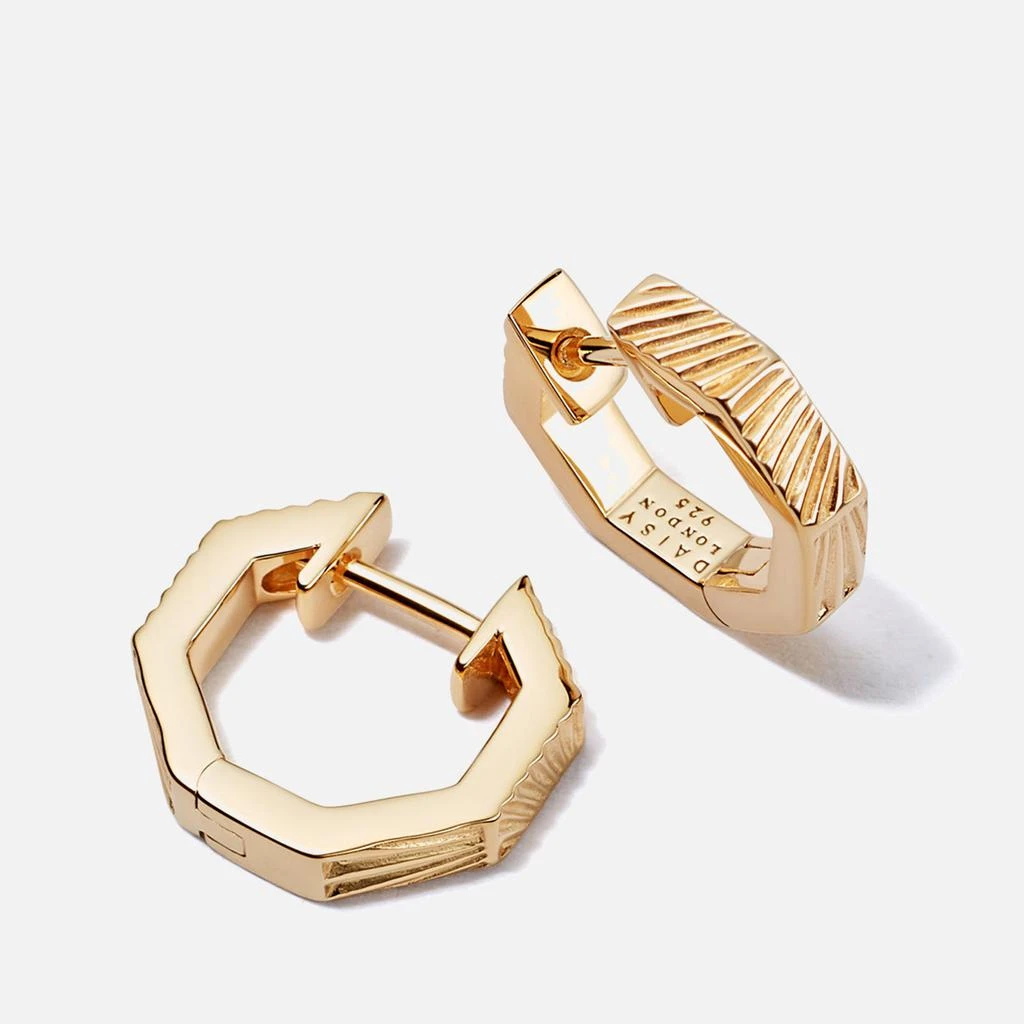 商品Daisy London|Daisy London Estée Lalonde Octagonal 18-Karat Gold-Plated Earrings,价格¥413,第1张图片