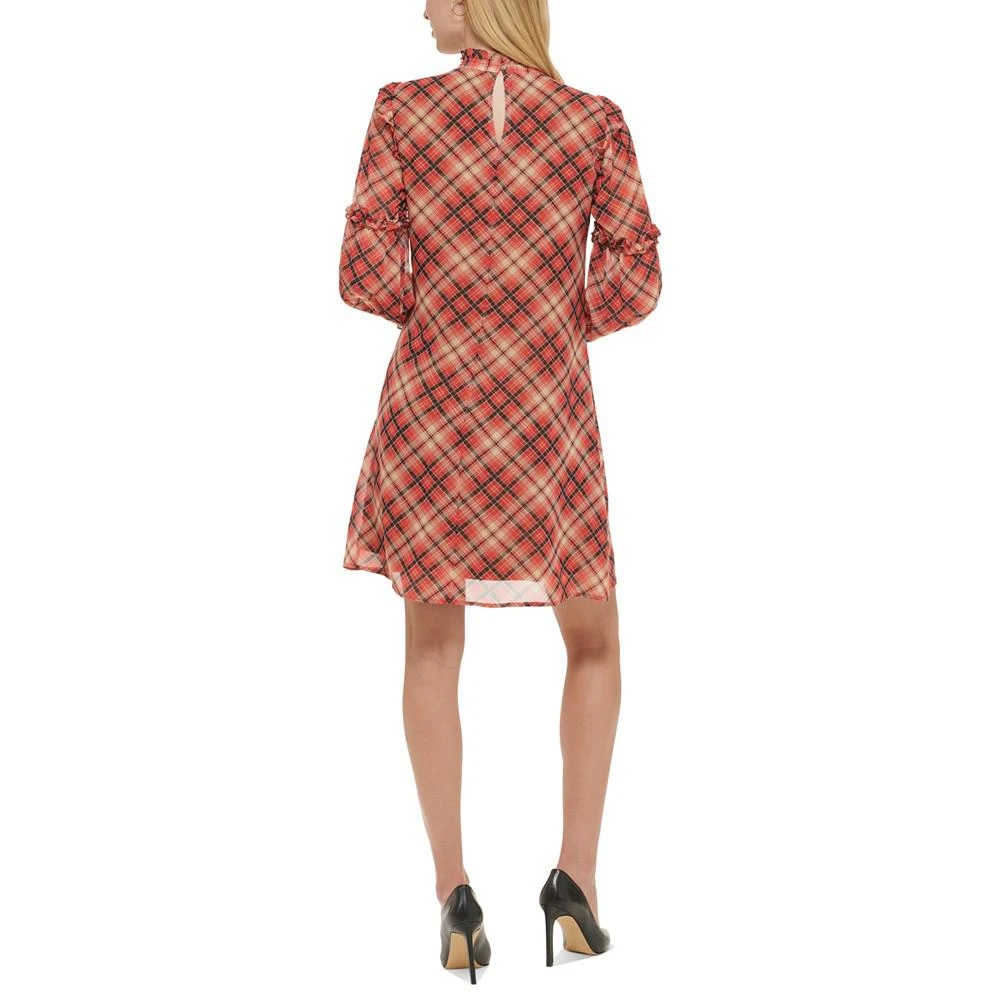 商品Tommy Hilfiger|Women's Plaid Ruffled Shift Dress,价格¥351,第2张图片详细描述