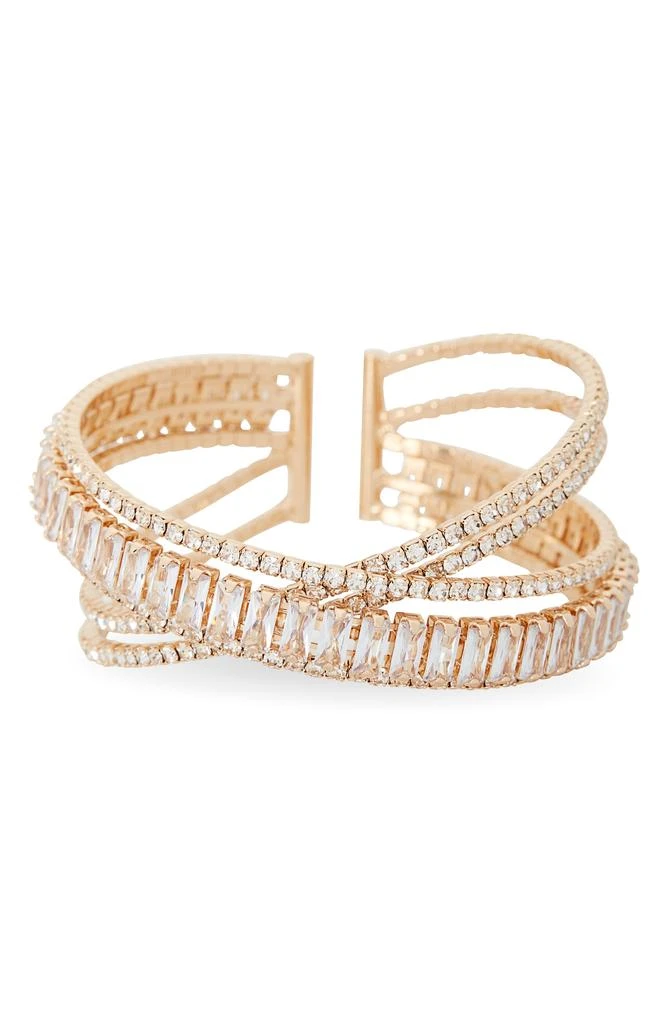 商品Nordstrom|Crystal Crossover Cuff Bracelet,价格¥137,第1张图片