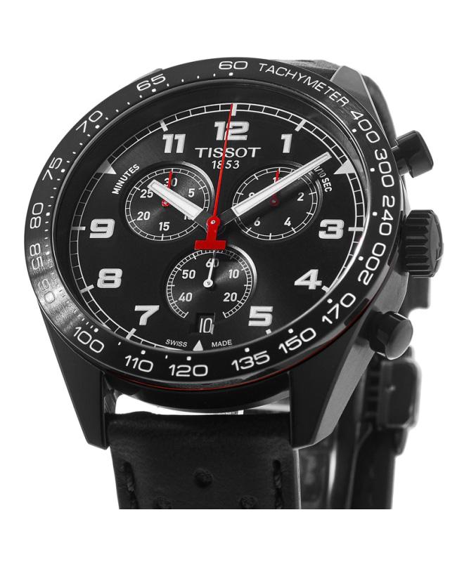 Tissot PRS 516 Chronograph Black Dial Leather Strap Men's Watch T131.617.36.052.00商品第2张图片规格展示