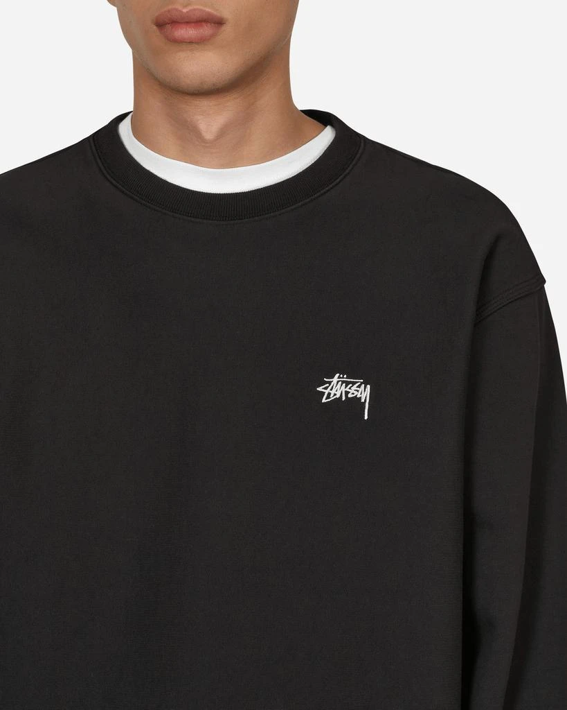 商品STUSSY|Stock Logo Crewneck Sweatshirt Black,价格¥1035,第5张图片详细描述