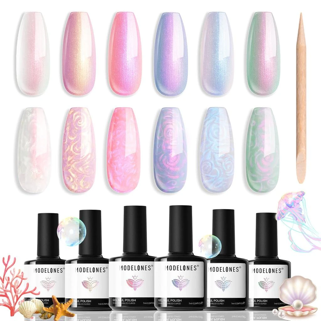 6 Shades Gel Nail Polish Set Collection 商品