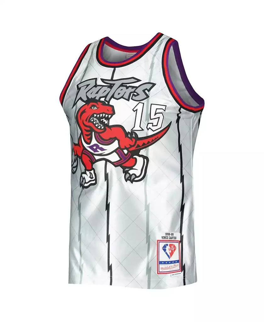 商品Mitchell & Ness|Men's Vince Carter Platinum Toronto Raptors 1998-99 Hardwood Classics 75th Anniversary Swingman Jersey,价格¥1023,第2张图片详细描述