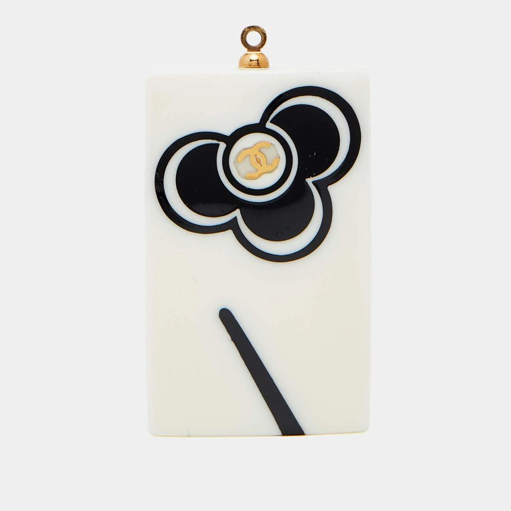 商品[二手商品] Chanel|Chanel Monochrome Leaf Enamel Rectangle Pendant ,价格¥3100,第1张图片