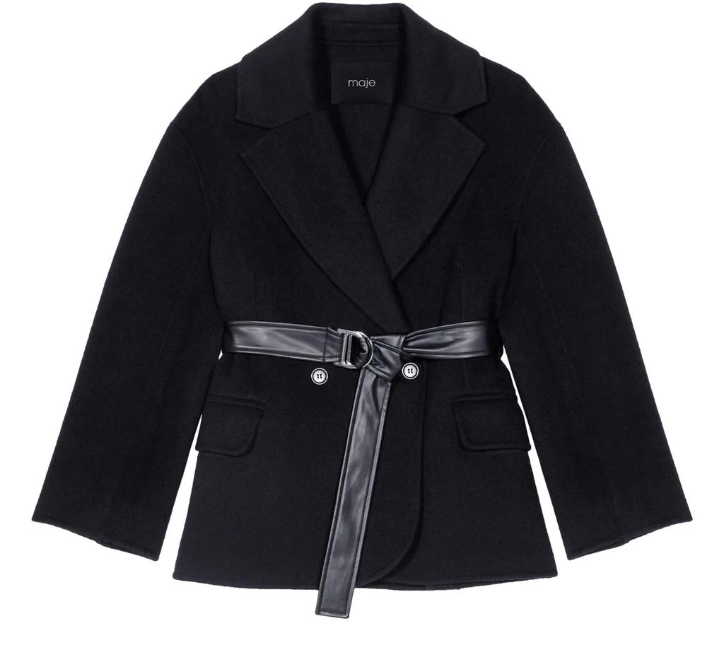 商品Maje|Short tied coat,价格¥2444,第1张图片