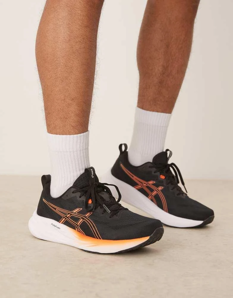 商品Asics|Asics Gel-Pulse 16 running trainers in black and nova orange,价格¥1040,第3张图片详细描述