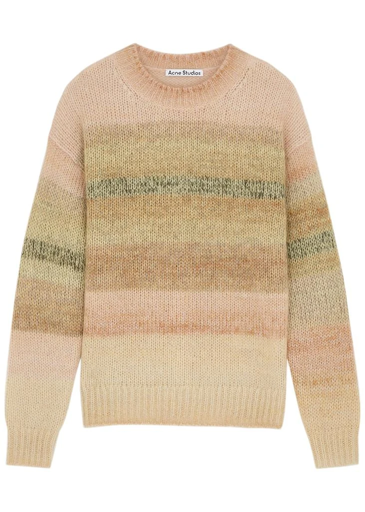 商品Acne Studios|Striped open-knit mohair-blend jumper,价格¥1437,第1张图片