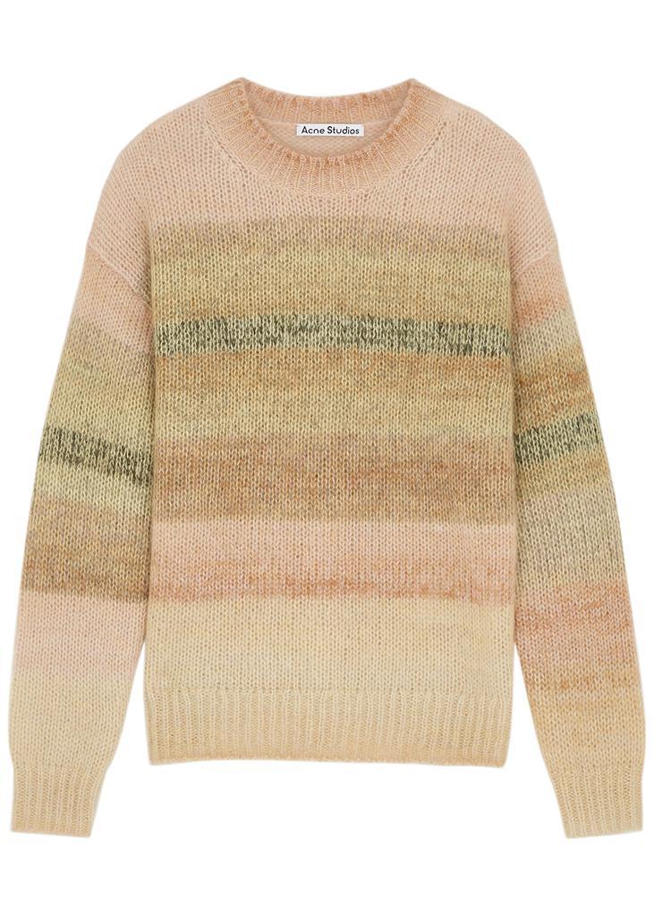 商品Acne Studios|Striped open-knit mohair-blend jumper,价格¥3441,第1张图片