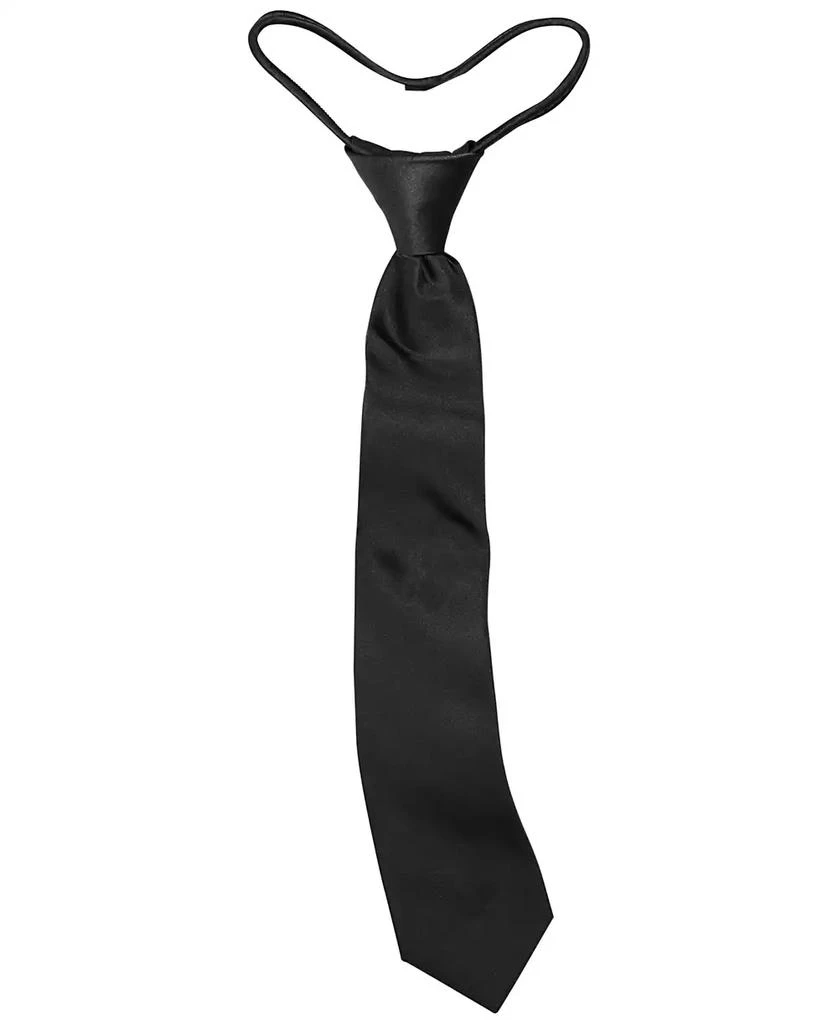 商品Calvin Klein|Boys Solid Satin Pre-Tied Zipper Tie,价格¥129,第1张图片