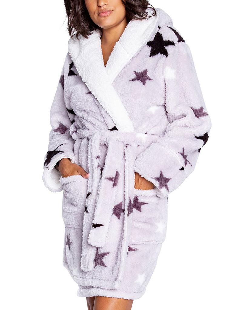 商品PJ Salvage|Printed Plush Hooded Robe,价格¥696,第1张图片