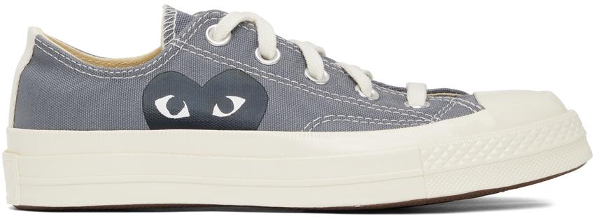 Grey Converse Edition Half Heart Chuck 70 Low Sneakers商品第1张图片规格展示