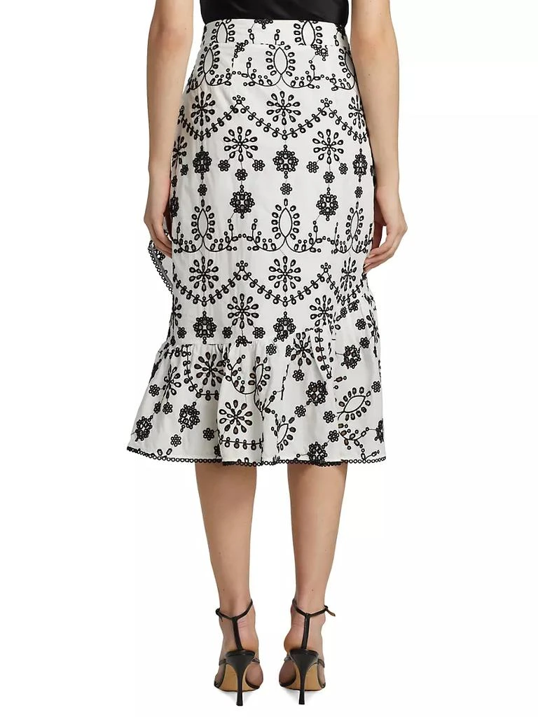 商品Tahari|Embroidered Midi-Skirt,价格¥732,第5张图片详细描述