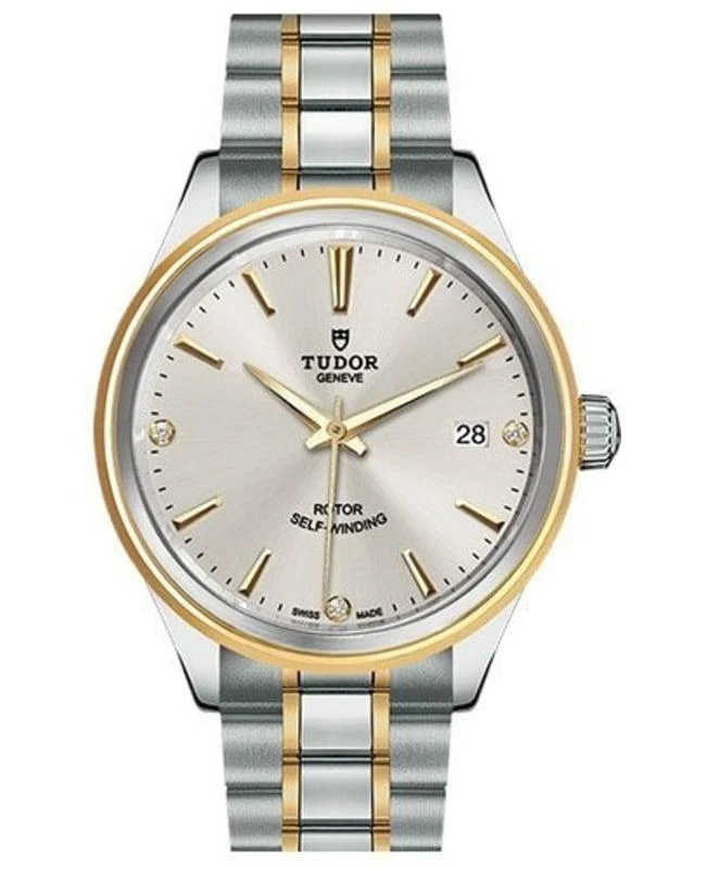 商品Tudor|Tudor Style 38mm Silver Dial Diamond-Set Stainless Steel Unisex Watch M12503-0005,价格¥24495,第1张图片