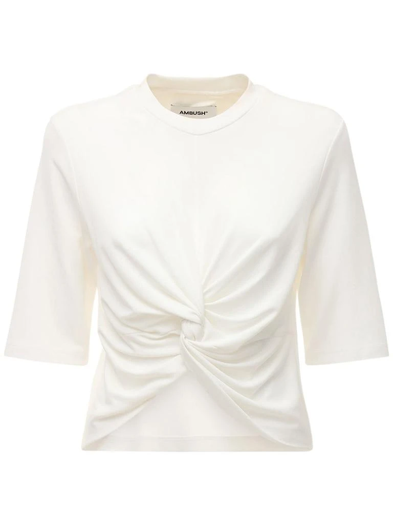 商品Ambush|Knotted Cropped Jersey T-shirt,价格¥897,第1张图片