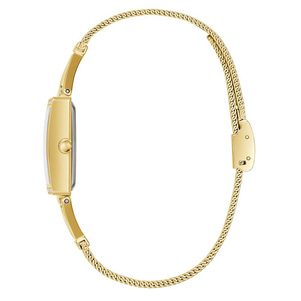 商品GUESS|Women's Gold-Tone Glitz Stainless Steel Mesh Bracelet Watch, 22mm,价格¥898,第4张图片详细描述