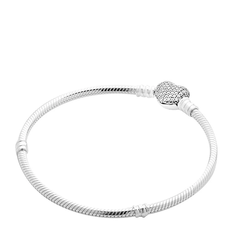 PANDORA 潘多拉 Moments 密镶心形扣925银手链 590727CZ-19 商品