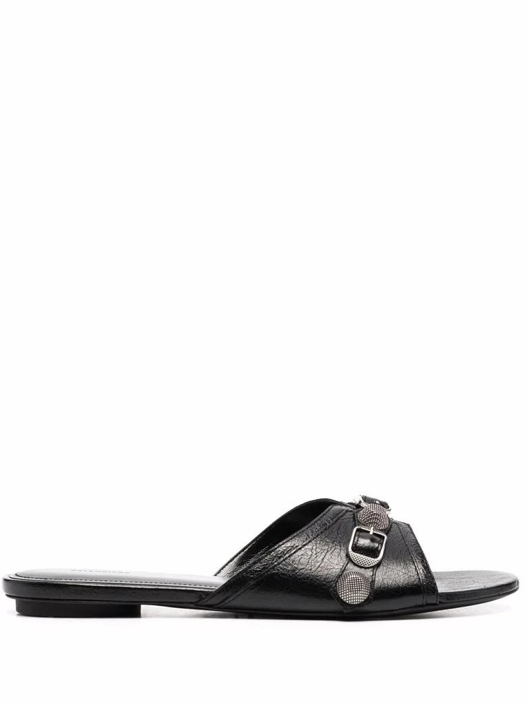 商品Balenciaga|BALENCIAGA - Le Cagole Flat Sandals,价格¥4346,第1张图片