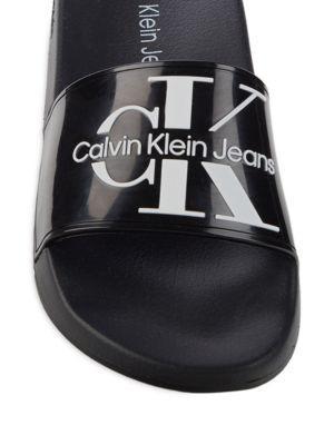 商品Calvin Klein|Avett Logo Slides,价格¥198,第7张图片详细描述