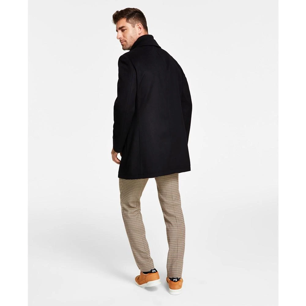商品Ralph Lauren|Men's Classic-Fit Navy Solid Double-Breasted Overcoat with Attached Bib,价格¥577,第2张图片详细描述