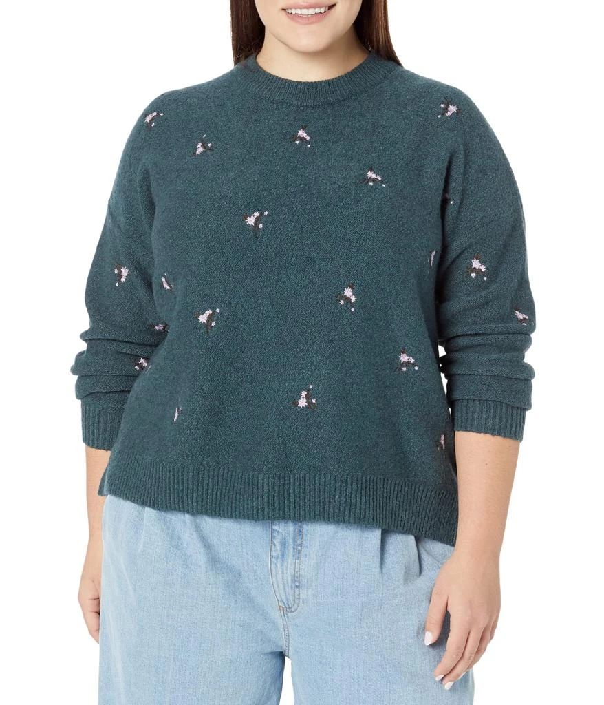 商品Madewell|Plus Embroidered Floral Pullover,价格¥500,第1张图片