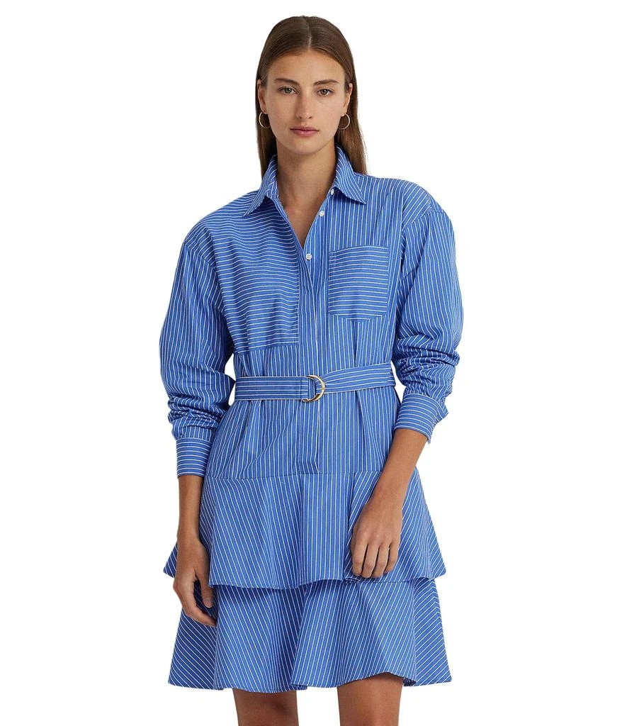 商品Ralph Lauren|Striped Broadcloth Tiered Shirtdress,价格¥738,第1张图片