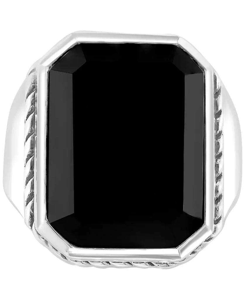 商品Effy|EFFY® Men's Onyx Ring in Sterling Silver,价格¥936,第3张图片详细描述