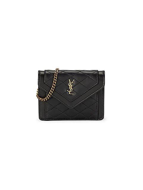 商品Yves Saint Laurent|Mini Gaby Quilted Leather Micro Bag-On-Chain,价格¥5879,第1张图片