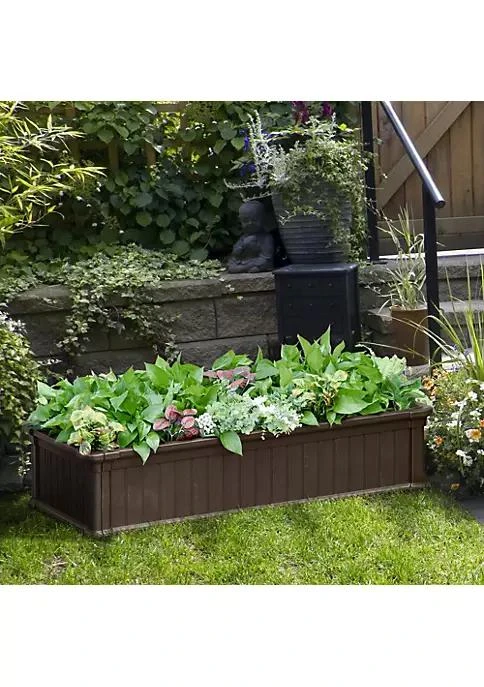 商品Outsunny|48 X 24 X 12 Raise Garden Bed Kit Planter Box Above Ground For Flowers Herb Vegetables Outdoor Garden Backyard With Easy Assembly Brown,价格¥948,第2张图片详细描述