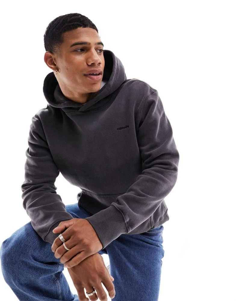 商品Superdry|Superdry vintage washed hoodie in Washed Black,价格¥534,第1张图片