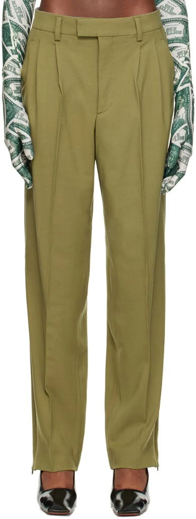 商品VTMNTS|Khaki Two-Pleat Trousers,价格¥2549,第1张图片