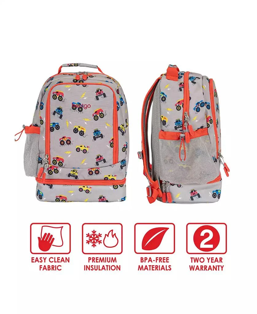 商品Bentgo|Kids Prints 2-In-1 Backpack and Insulated Lunch Bag - Trucks,价格¥452,第3张图片详细描述