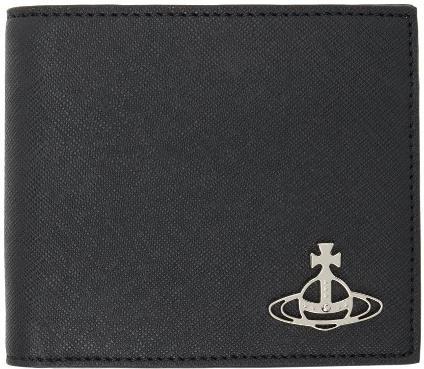 商品Vivienne Westwood|Black Saffiano Man Bifold Wallet,价格¥1549,第1张图片