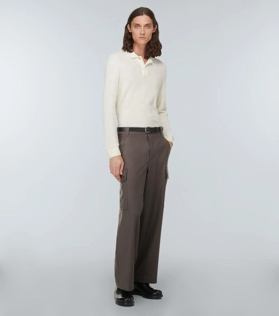 商品Giorgio Armani|羊毛高腰工装裤,价格¥4204,第2张图片详细描述