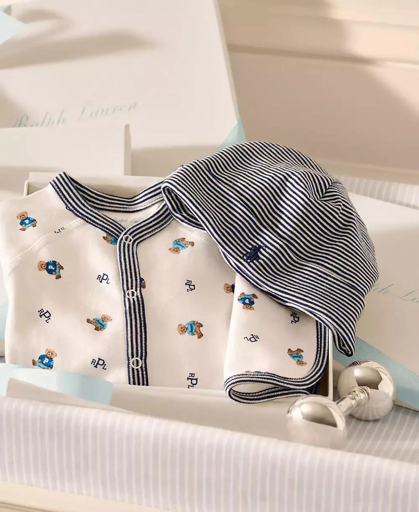 商品Ralph Lauren|男婴小熊印花按扣连体衣,价格¥297,第5张图片详细描述