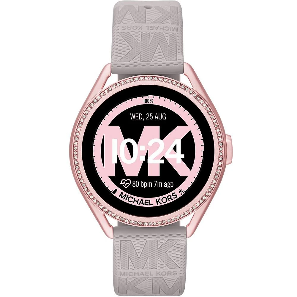 商品Michael Kors|Access Gen 5e MKGO Gray Rubber Smartwatch 43mm,价格¥1121,第5张图片详细描述