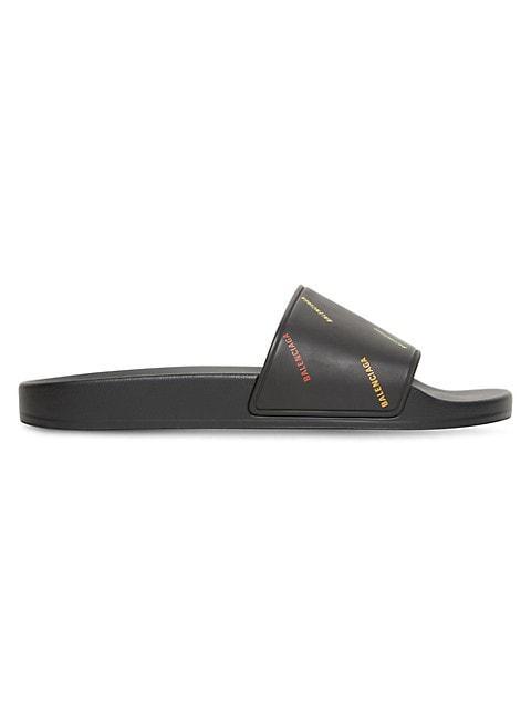 商品Balenciaga|Pride 22 Pool Slide Sandal Allover Logo,价格¥2875,第1张图片