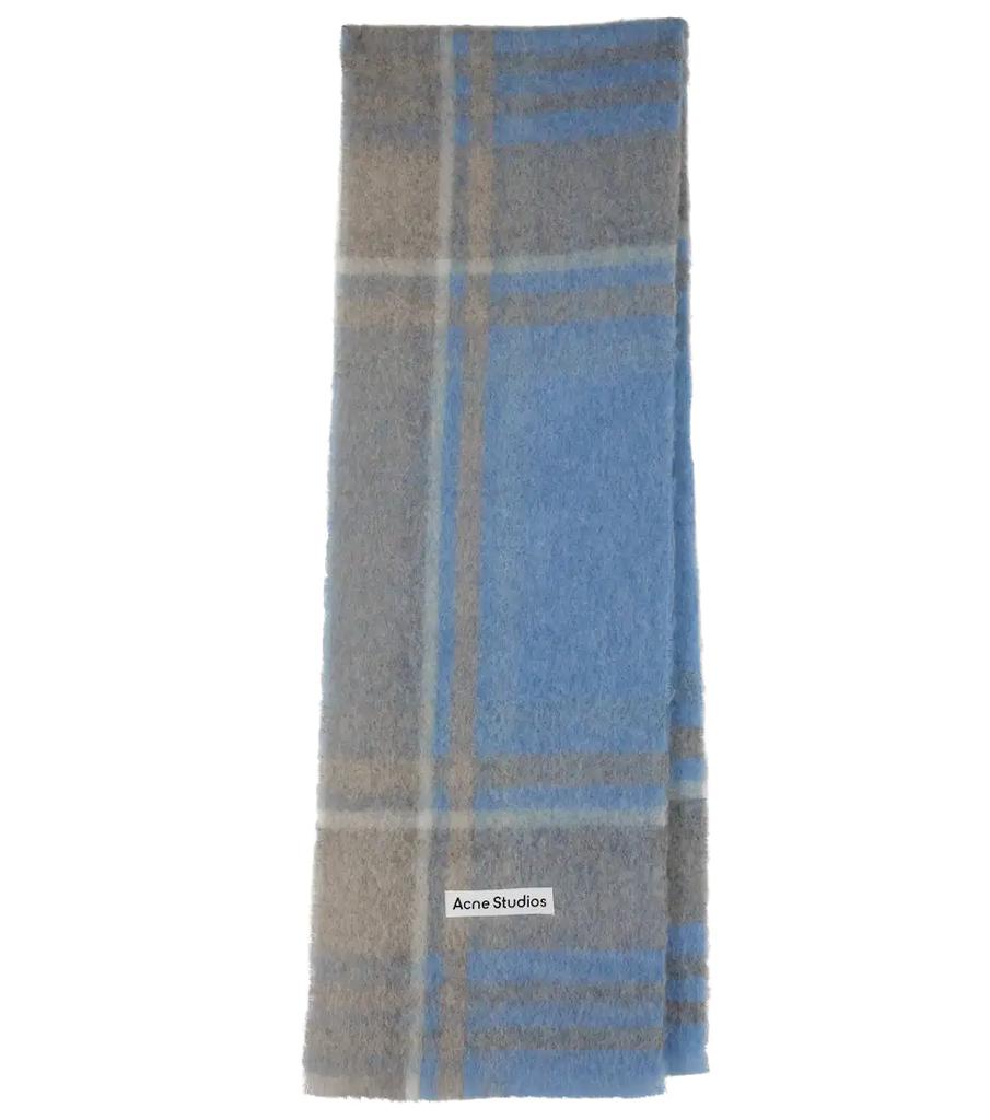 Logo checked scarf商品第1张图片规格展示