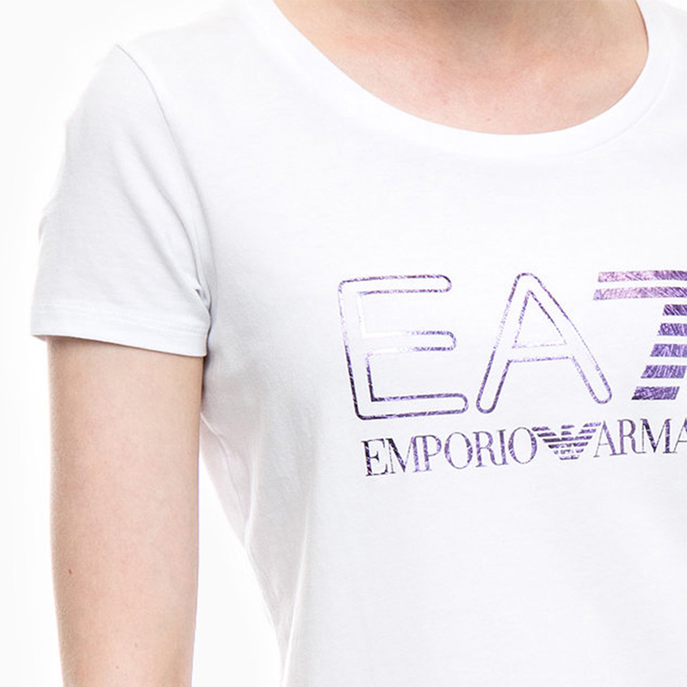 Emporio Armani 安普里奥 阿玛尼 白色女士短袖T恤 3ZTT85-TJ12Z-1100商品第4张图片规格展示