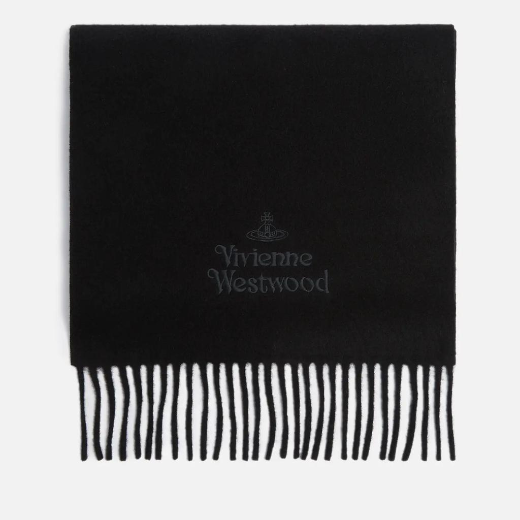 Vivienne Westwood Logo-Embroidered Wool Scarf商品第2张图片规格展示