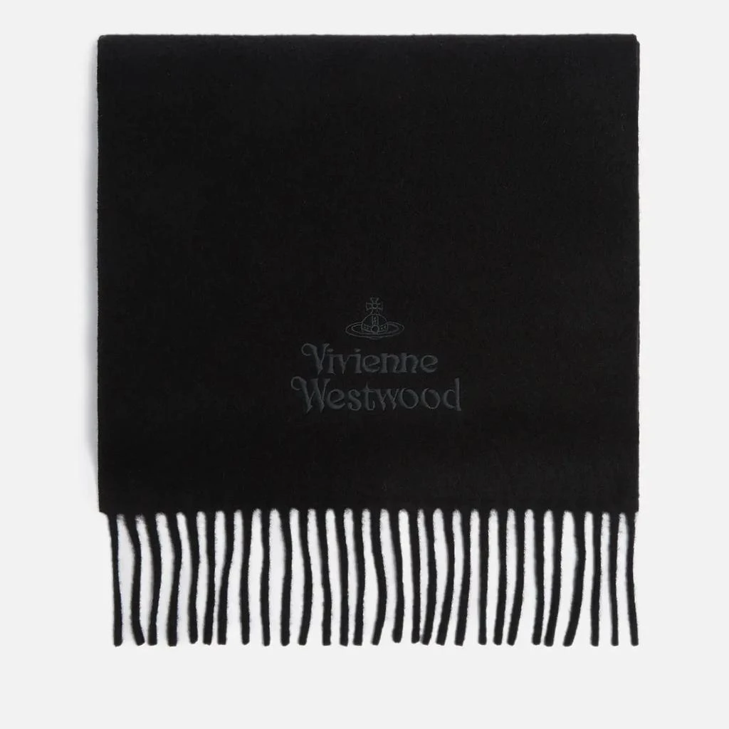 商品Vivienne Westwood|Vivienne Westwood Logo-Embroidered Wool Scarf,价格¥411,第2张图片详细描述