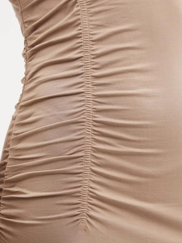 商品Ganni|Ruched Tencel-blend jersey midi dress,价格¥373,第4张图片详细描述