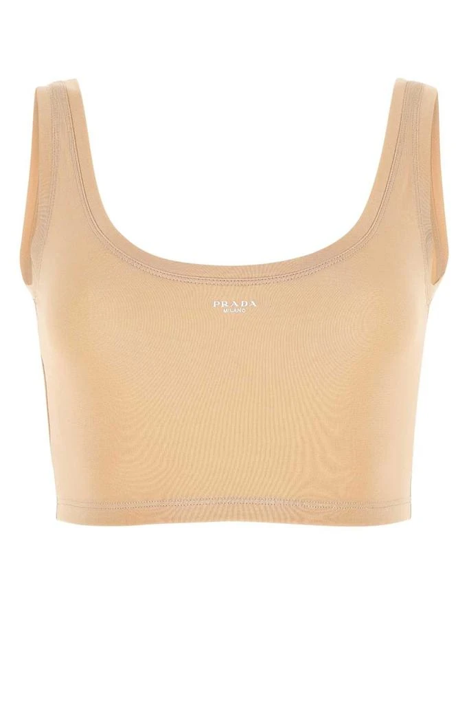 商品Prada|Prada Logo Embroidered Scoop Back Tank Top,价格¥3614,第1张图片